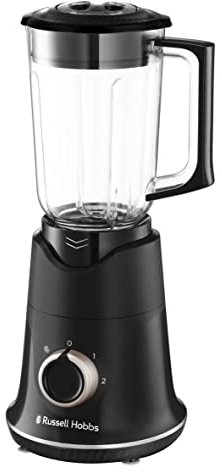 Russell Hobbs 26710-56 Batidora de Vaso Blade Boost, Tecnología Blade Boost, Jarra de 1,5L, Cuchilla Acero Inoxidable 4 Puntas, 2 Velocidades, Función Pulse, Negro