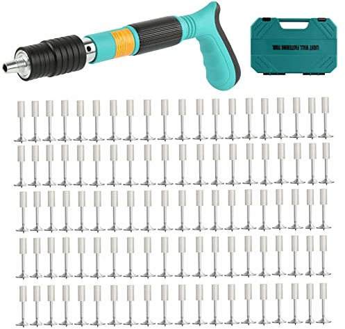 Pistola Sparachiodi Con 110 Pezzi Chiodi,Pistola Per Unghie,Spara Chiodi Per Cemento E Ferro,Con Guanti,Chiave Per Occhiali,Tappi Per Le Orecchie