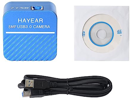 HAYEAR USB3.0 Cámara de microscopio digital 8 megapíxeles USB cámara de vídeo en vivo con soporte de calibración Windows Mac HY-900B