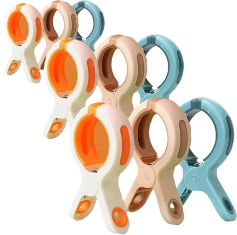 YQBFTC Handtuchklammern für strandliegen,9 Stück Wäscheklammern Groß,Strandtuch klammern,Strandtuch Clips,Towel Clips,Windfeste Clips für Tägliche Wäsche,Badetuch,Bettwäsche,Dicke Kleidung(3 Farben)