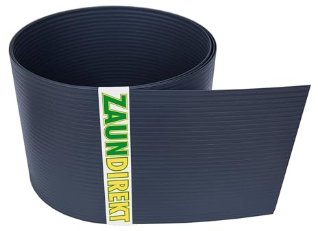 Sichtschutzstreifen Hart-PVC für Doppelstabmatten Anthrazit, 2,52 m,10x | 1,35 mm stark | UV- & wetterfest | Formstabil | Einfache Montage ohne Werkzeug | 190 mm breit