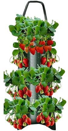 Fioriera verticale per pomodori capovolta per piante da esterno da giardino da appendere fragola piantare borsa per la crescita pieghevole durevole per piante vegetali, fiori e erbe
