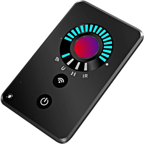 KinZon Detector de cámara Oculta, Detector de Insectos, cámara espía, Dispositivo de Seguimiento GPS, Detector de RF, Detector de Dispositivo Oculto de 5 Modos para hoteles, Airbnb, Auto (Negro)