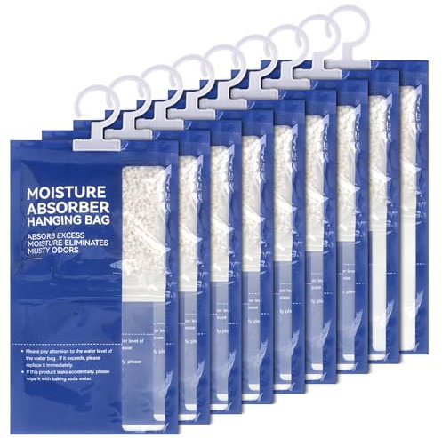 9 x 100 g, deumidificatore sospeso, deumidificatore per guardaroba, deumidificatore per cantina, camera da letto, lavanderia contro l'umidità