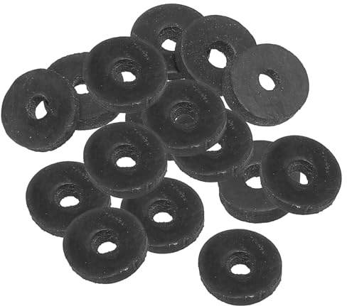 PATIKIL Arandela Plana de Goma M4, Paquete de 16 Unidades 4mm ID 13mm OD 3mm de Grosor Junta Espaciadora de Sellado para Grifo Tubo Manguera de Agua Perno de Fijación, Negro