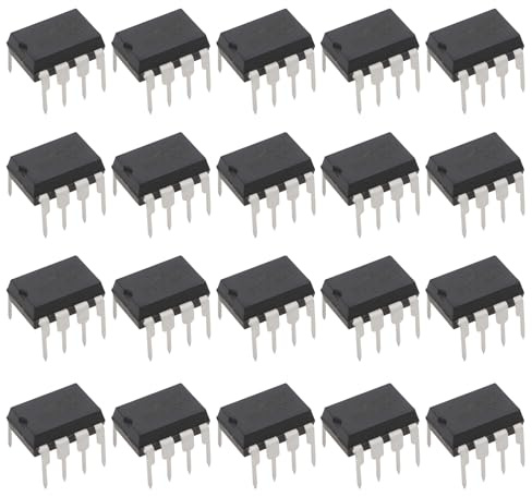 eMagTech 50 Pz Amplificatore Di Operazione LM358N Bassa Potenza Doppio Amplificatore Di Operazione IC Chip 8Pin Per Computer Mobile Telefono Calcolatore Nero