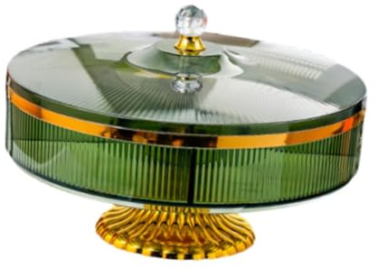 Fenteer Assiette à Dessert Assiette à Fruits de Luxe Plateau de Service léger pour Desserts et collations Plateau de présentation pour gâteaux Muffins au, Vert