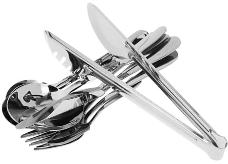 Cabilock Cuchara Espátula Tenedor Juego De Cubiertos De Acero Inoxidable 11pc Para Buffet Postres Pasteles Vajilla