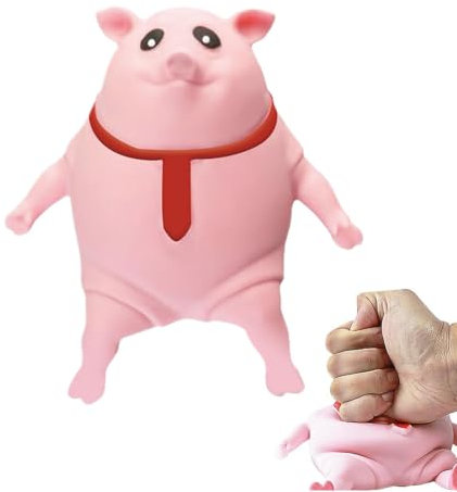 Stress Schwein Stress Spielzeug Squishy Toy Rosa Pig Schwein Quetsch Spielzeug - Schweine Antistress Spielzeug, Rebound Rosa Pig zum Stressabbau, Fidget Squeeze Toys, Sensorik Autismus Spielzeug