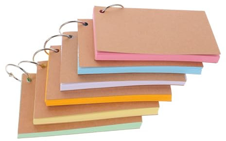 Tofficu Karteikarten Ringen Lochdesign Lernkarten in Großer Menge Organisation Für Studierende Und Büro