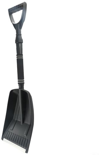 Entgoinggo Schaufel Gartenarbeit, Schaufel, strapazierfähig, abnehmbar, dreiteilig, verstellbar, langer Griff, leicht Kohle, Asche, Staub und Gartenabfälle zu sammeln