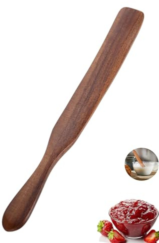 11inch Acacia Wooden Spatula Dough Whisk for Cooking Sourdough Wood Spurtle Kitchen Cooking Utensils Wood Spoon Cooking Mixing Tool for Sourdough Starter Cookware Pot Stir,Spurtles Kitchen Tools