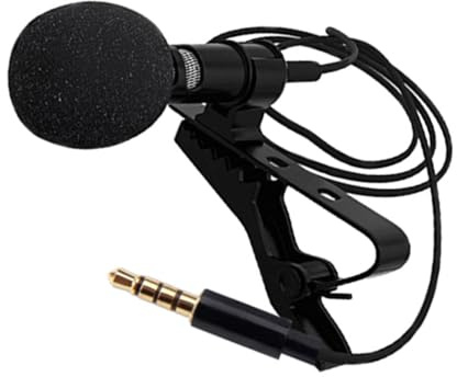 COOPHYA Portable Recording Mic Clip Microphone Conference Mic High Sound Quality for Studio Live Video Recording