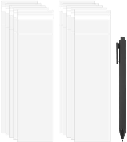 sourcing map Lot de 300 sacs en cellophane auto-scellants avec rabat transparent - 5,1 x 15,2 cm de long - Sacs à friandises adhésifs OPP pour bretzel à pain, emballage cadeau, vaisselle, colliers