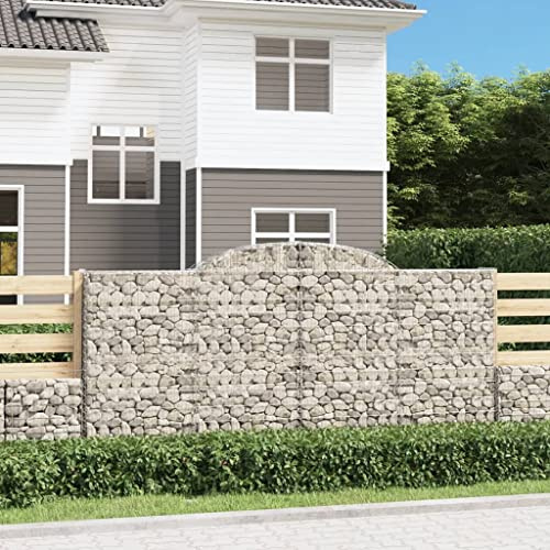 GCHDHAPB Arched Gabion Basket 300x50x140/160 cm Galvanised IronHome & Garden Lawn & Garden Gardening Pots & Planters