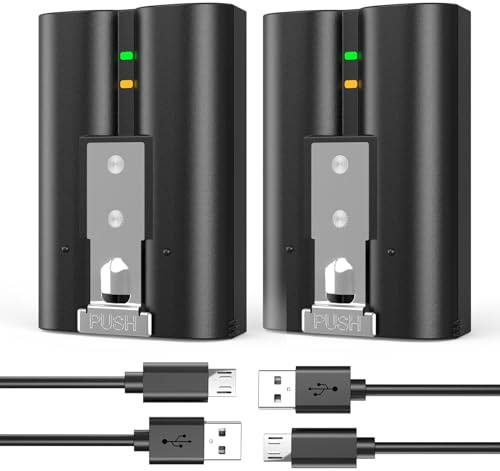 2-Pack Replacement Battery for Ring Doorbell, New Rechargeable Camera Batteries with Charging cable for Ring Video Doorbell 2/3/3 Plus/4, Spotlight Cam, Stick Up Cam and Peephole Cam Indoor