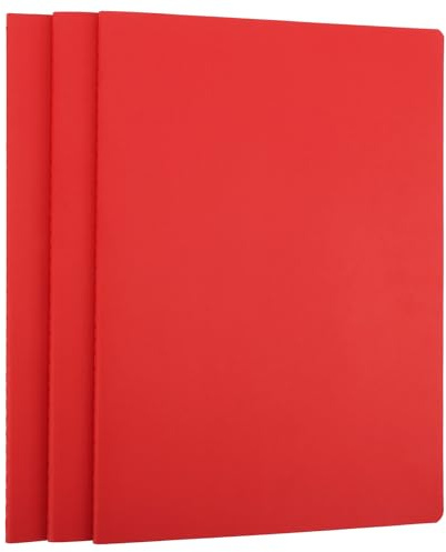 Yarotm Hefte A4 Kariert - 3 Stück Pack Notizheft Kariert 5mm Notiz Block - Kraft Rot Softcover Notizbuch - 60 Seiten 100GSM Grid Papier Schreibheft Notebooks für Schule