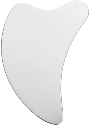 DECOMELODY Stainless Steel Gua Sha Facial Massage Board for Face and Body Smooth Skin Scraping Tool for Immune Stimulation and Relaxation Easy to Hold Ergonomic Design