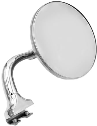 predolo Side Mirror Klassischer Auto Seitenspiegel Edelstahl Rückspiegel Vintage Oldtimer Autozubehör Universal Manuell Ersatzteil für Oldtimer Restaurierung