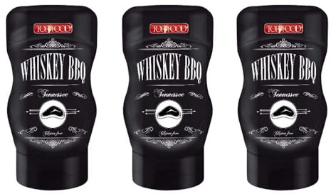 TOPYFOOD Salsa Whiskey BBQ Tennessee, Gluten Free, 290ml, Confezione da 3