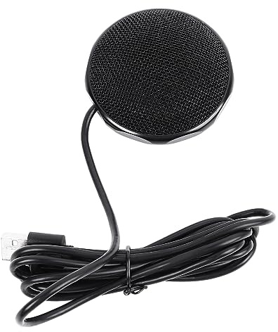CHEOTIME Microfono USB per conferenze, microfono per PC a condensatore omnidirezionale a 360° Microfono plug & play ad angolo regolabile per registrazione, streaming, giochi,