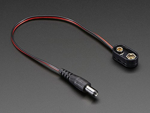 Adafruit 9V Battery Clip with 5.5mm/2.1mm Plug [ADA80]