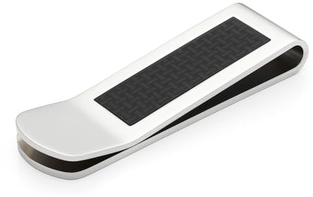 amorili Fermasoldi Uomo in Acciaio Inossidabile e Fibra di Carbonio – Clip Portabanconote Elegante e Resistente, Accessorio Moda Maschile Regalo Premium fsl003