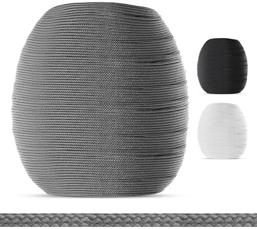 EFIXS Jalousien Schnur 1.4 mm - Grau - 10-25 Meter - Hier: 20 Meter - Premium Jalousie Zugschnur - Ersatzschnur für Aluminiumjalousien & Raffrollos - Hochwertige Jalousie Kordel