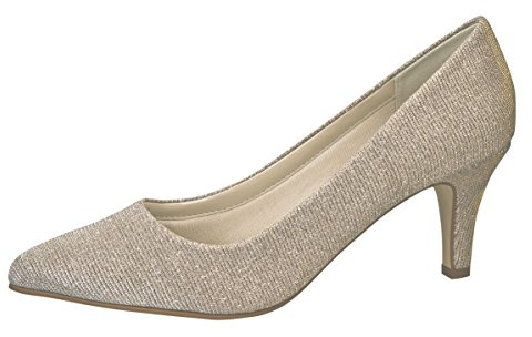 Rainbow Club Scarpe da Sposa Brooke - Décolleté in Raso Avorio/Oro Metallizzato, Scarpe da Sposa, con Morbida Imbottitura - Misura 40 EU (7 UK)