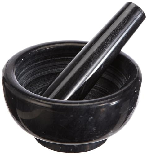 Küchenprofi 1002431011 Marmor Mörser, 11 cm, Schwarz, 1 - Pack | Schwarzer Steinmörser aus Naturmarmor, geschmacksneutral, ideal für Gewürze, Pasten und Pesto, pflegeleicht