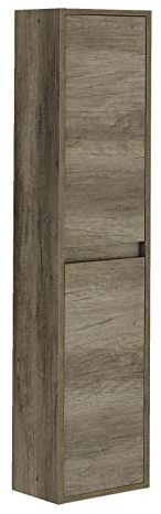 Mueble Lavabo Dakota, Columna de baño 2 Puertas Acabado en Color Nordik 30x140x25,5cm