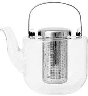 VIVA Teekanne mit Siebeinsatz & Stoevchen, Glas, fuer losen Tee, 0,75 l