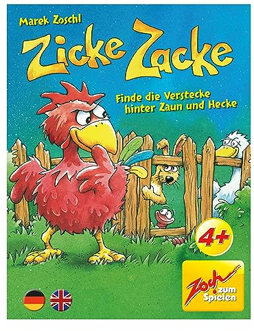 Zoch 601105102 - Zicke Zacke (Kartenspiel ab 4 Jahre) - schnelles Reaktions- und Beobachtungsspiel für für 2-5 Spieler
