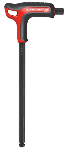 Facom PrimeTools 84TZSA.10 Llave hexagonal con mango en T métrico y extremo esférico, 10 mm