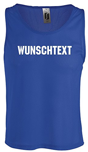 Nashville print factory Personalisierte Leibchen Bedruckt mit Wunschtext Fußball Training Netzhemd Markierungshemd Weste aus 100% Polyester für Kinder und Erwachsene