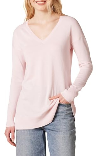 Amazon Essentials Mujer Jersey Túnica Ligero de Manga Larga Cuello en V Corte Normal Mujer (Disponibles en Tallas Grandes)