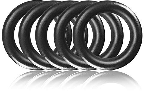 Ganzoo O-Ring Metallring 5er Set schwarz matt, 15 mm Innendurchmesser 25 mm Außendurchmesser, legierter Stahl rostfrei, punktgeschweißt, Rundring für Hundeleine, Halsband, Paracord 550, Reitsport