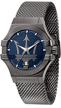 Maserati Herrenuhr, Potenza Kollektion, aus Edelstahl, Grau PVD, mit Edelstahl-Armband - R8853108005
