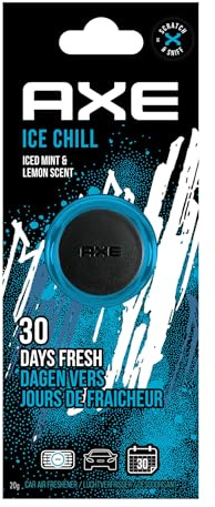 AXE Mini Ambientador para Coche – Frescura Intensa de 30 Días en Rejilla Ventilación – Fragancia Ice Chill – Diseño Discreto y Elegante para un Viaje Impecable