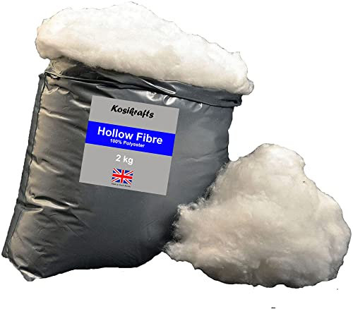 KosiKrafts Super soft High Grade - Quilted Hollow Fibre Stuffing, Filling, Fill Toys, Pillows - 2KG Bag