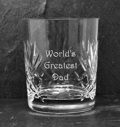 County Engraving Personalised Lead Crystal Whisky Glass in Silk Lined Gift Box - Enter Your Own Custom Text