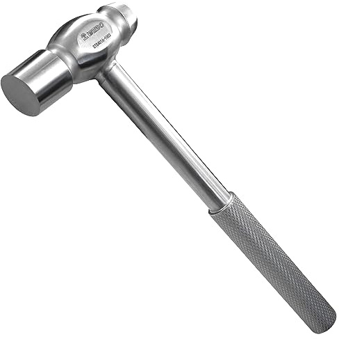 WEDO Marteau à panne ronde - 450g,Marteau à Panne à Bille,acier inoxydable,Longue 245mm,résistante à la corrosion,acier inoxydable ergonomique Poignée