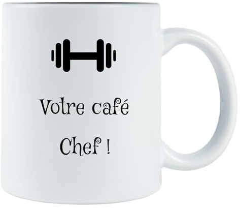 Ocadeau Mug blanc avec intérieur noir personnalisé – Tasse en céramique avec personnalisation gravure texte sur mesure