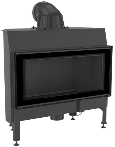 KRATKI Nadia holzbefeuerter Kamineinsatz Lufteinlass BImSchV 2 konform Stahl fi 200 mm Staubauslass Linksseitig 14 kW Thermischer Wirkungsgrad 80% 116,2x97,9 cm