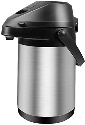 Pichet Isotherme Carafe Isotherme Carafe à café thermique Airpot avec pompe, verseuse isotherme sous vide en acier inoxydable, grand distributeur de thermos à café for café, chocolat chaud, thé glacé