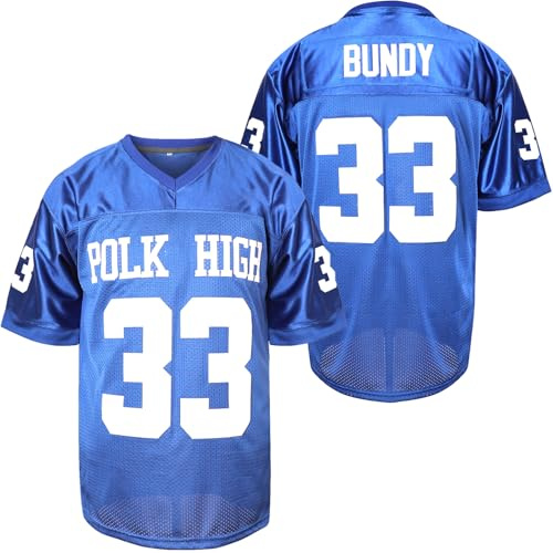 33 AL Bundy Fußball Trikot Blau Shirt 90er Jahre Hip Hop Kleidung Party