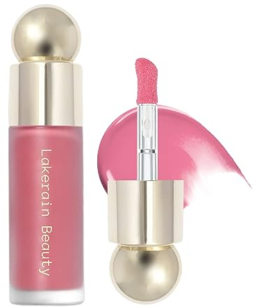 Liquid Blush Soft Cream Face Blush, Long-lasting Blendable Liquid Blusher Lightweight Moisturizing Beauty Makeup for Cheeks, Natural Looking Matte Finish Dewy Skin Tint (#02 Happy)