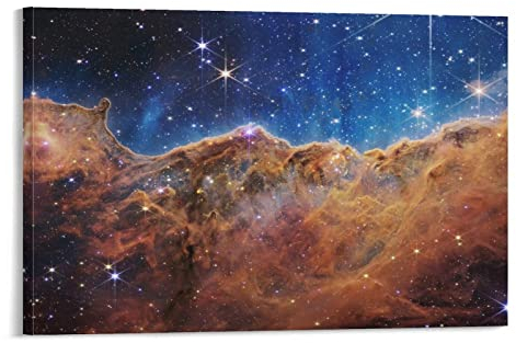 flechr Nebel Sterne Weltraum James Webb Weltraum Teleskop Infrarot Carina Nebel Wandkunst Bild Malerei Poster Leinwand Druck Poster Kunstwerke Raumdekoration 40 x 60 cm