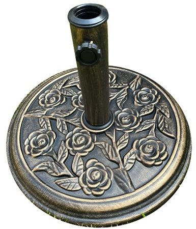 Easylife Bronze Parasol Base, Garden Umbrella Base, Measures 45cm Dia / 9kg) Heavy Parasol Base, Umbrella Holder. Heavy Duty Parasol Base. Parasol Bases Heavy Duty - Fully Guaranteed