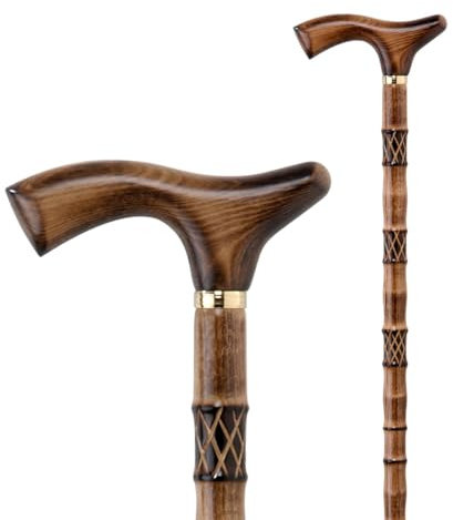 Bastone da passeggio | Polsino e bastone in legno di faggio | Molto leggero e confortevole | Rigido e resistente | Flexor Care